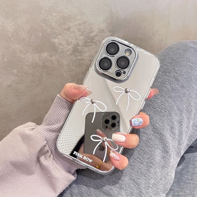 Phone Mirrored Case Bow
