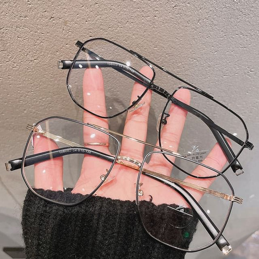 Glasses Light Frame Blocking Blue Square Metal