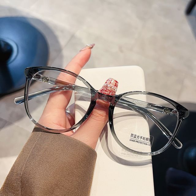 Light Glasses Round Blocking Frame Blue