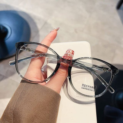 Light Glasses Round Blocking Frame Blue