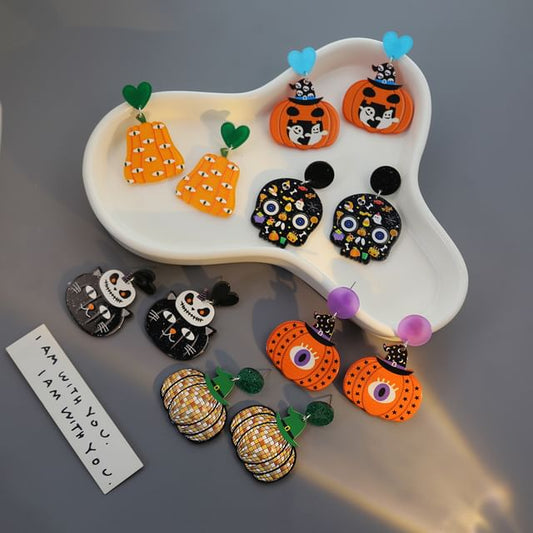 Boucles d'oreilles pendantes Halloween