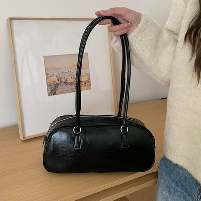 Shoulder Bag Faux Plain Leather