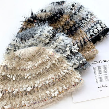 Bonnet en tricot chenille