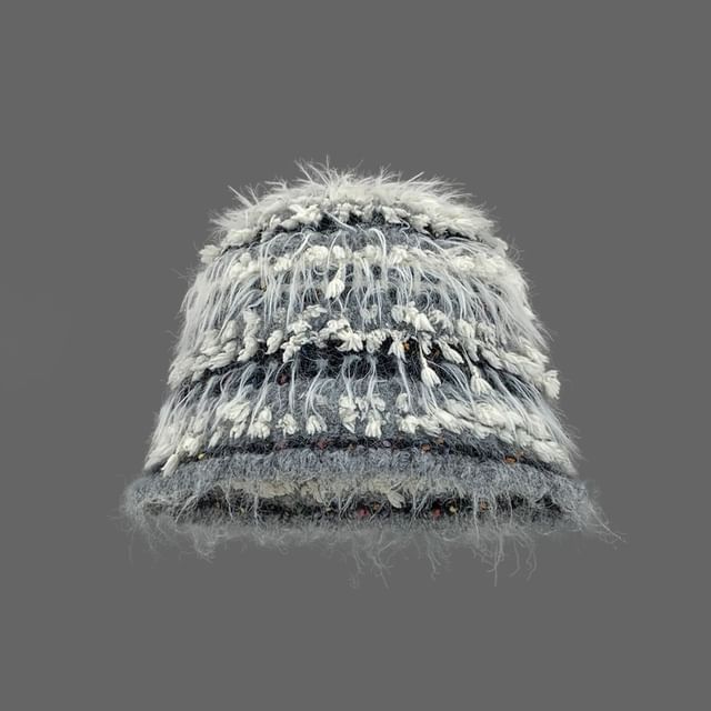 Bonnet en tricot chenille