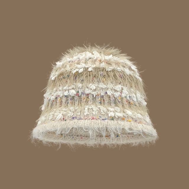 Bonnet en tricot chenille