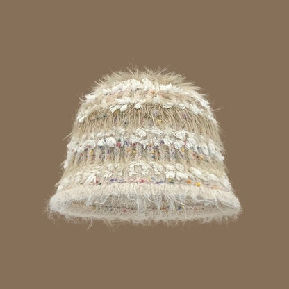 Bonnet en tricot chenille