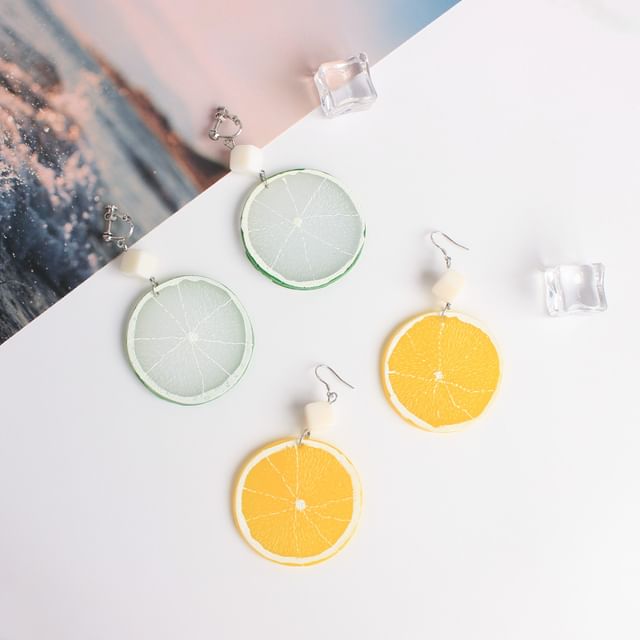On Clip / Lemon Drop Slice Earring