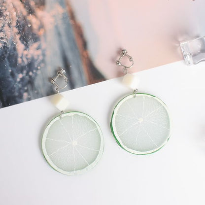 On Clip / Lemon Drop Slice Earring