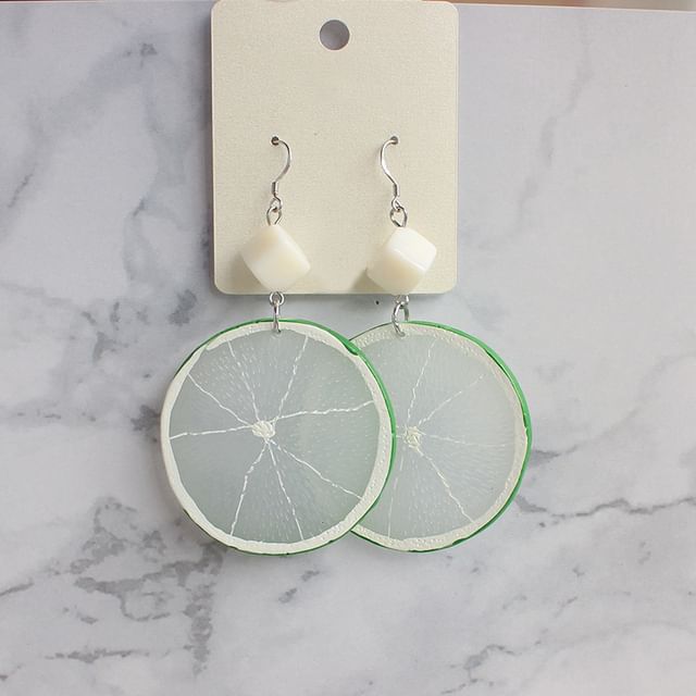 On Clip / Lemon Drop Slice Earring