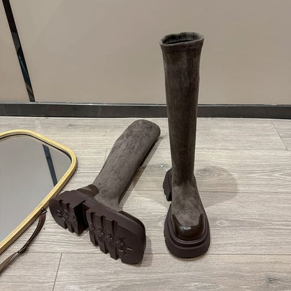 Cap Tall Boots Toe Platform