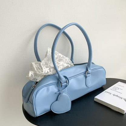 Bag Shoulder Faux Leather Plain