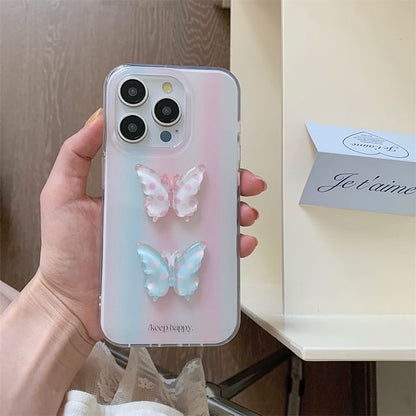 Butterfly Phone Case - iPhone 15 Pro Max / 15 Pro / 15 Plus / 15 / 14 Pro Max / 14 Pro / 14 Plus / 14 / 13 Pro Max / 13 Pro / 13 / 13 mini / 12 Pro Max / 12 Pro / 12 / 12 mini / 11 Pro Max / 11 Pro / 11