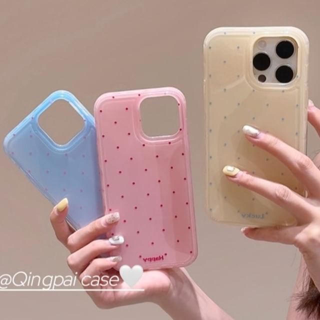 Coque de téléphone à pois - iPhone 15 Pro Max / 15 Pro / 15 Plus / 15 / 14 Pro Max / 14 Pro / 14 Plus / 14 / 13 Pro Max / 13 Pro / 13 / 13 mini / 12 Pro Max / 12 Pro / 12 / 12 mini / 11 Pro Max / 11 Pro / 11