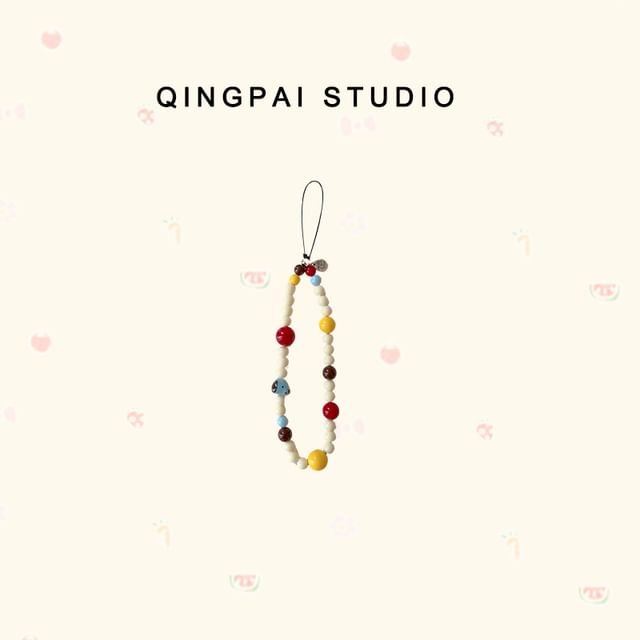 Cartoon Bead Acrylic Phone Strap (Various Designs)
