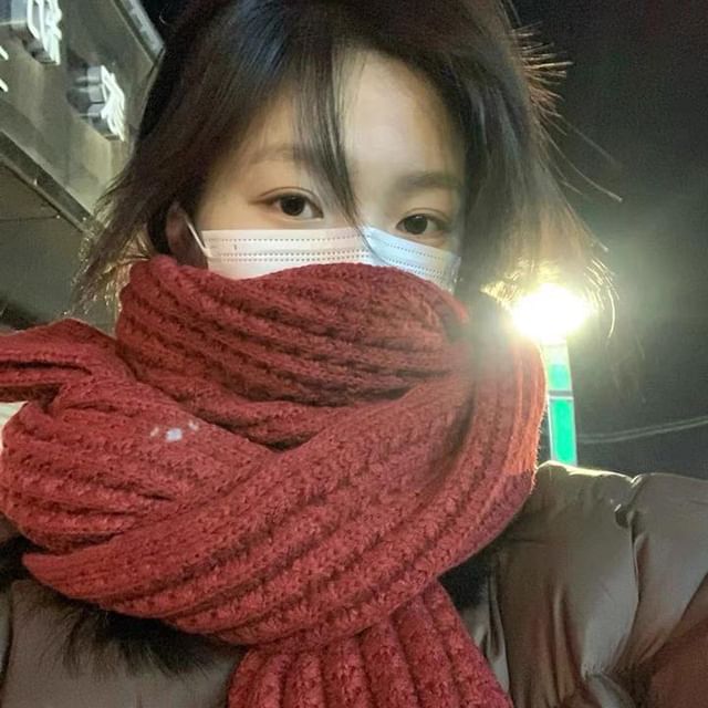 Plain Scarf Knit Cable