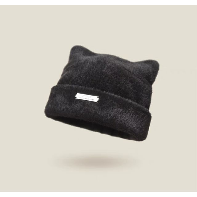Fluffy Ear Hat Plain