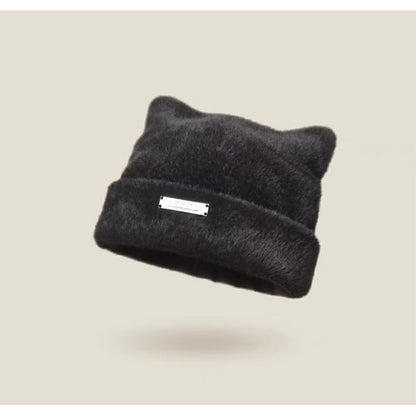 Fluffy Ear Hat Plain