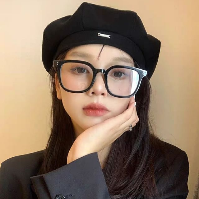 Blend Wool Plain Beret