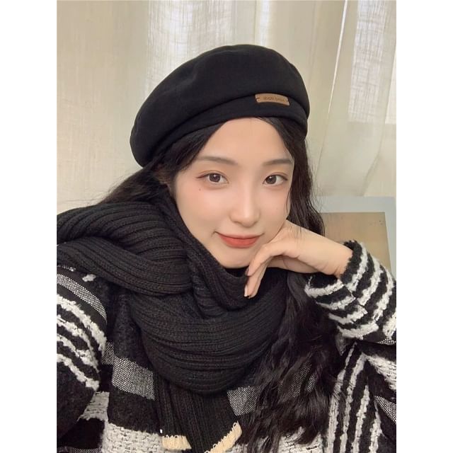 Blend Wool Plain Beret