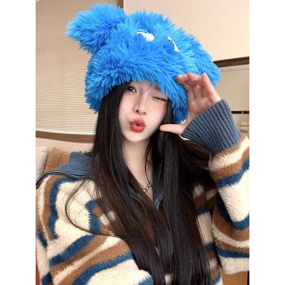 Cartoon Animal Beanie Fluffy