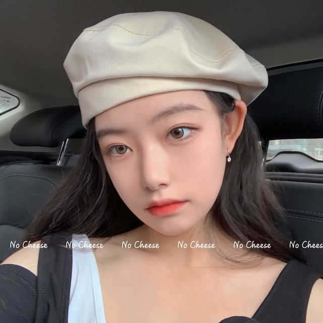 Beret Applique Blend Wool