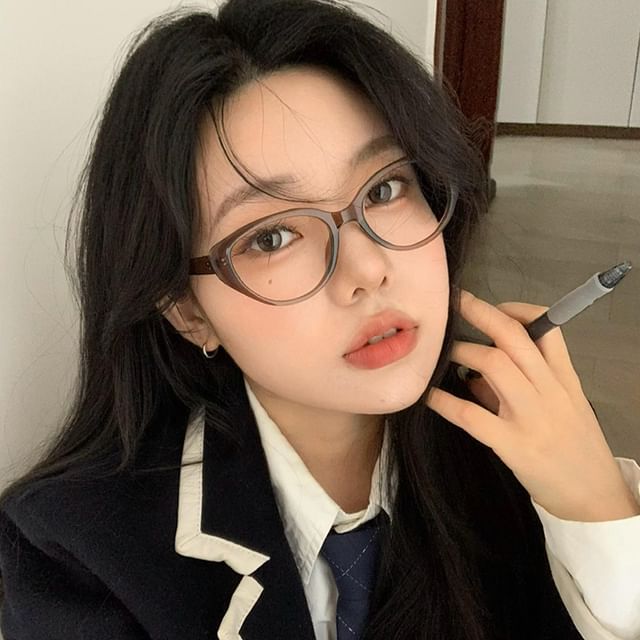 Eye Blocking Light Blue Cat Glasses