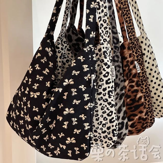 Patterned Tote Bag / Bag Charm / Set