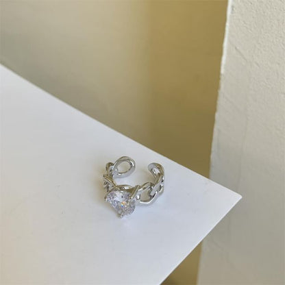 Rhinestone & Faux Pearl Open Rings (Various Design)