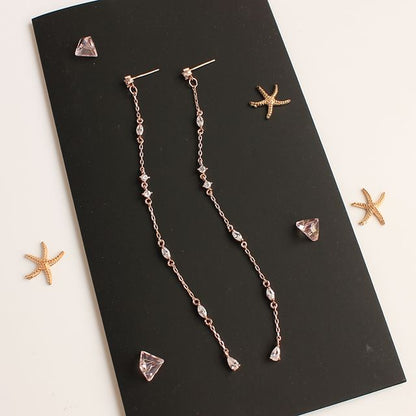 Threader Earring Alloy Rhinestone