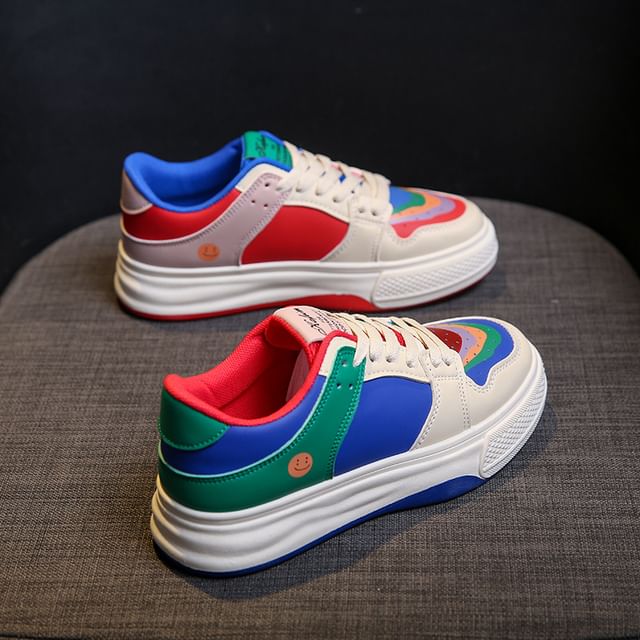 Sneakers Block Platform Color