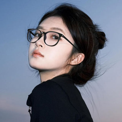 Blocking Light Round Eyeglasses Blue