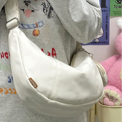 With Coin Pouch Zipper Crossbody Plain Purse