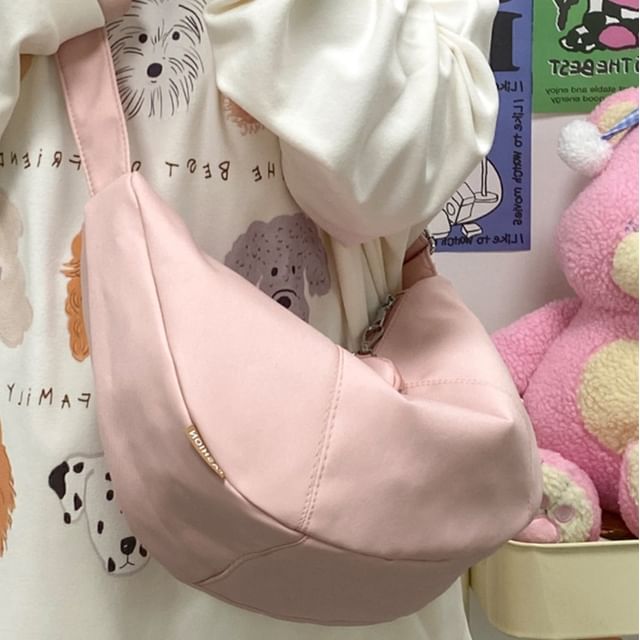 With Coin Pouch Zipper Crossbody Plain Purse