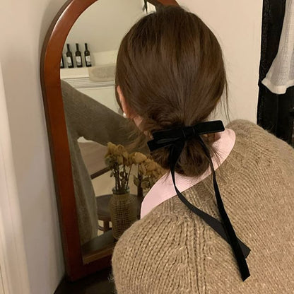 Velvet Bow Hair Clip