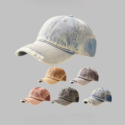 Cap Baseball Dye Distressed Tie