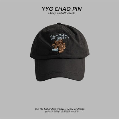 Embroidered Bear Baseball Cap