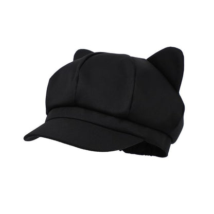Ear Cat Newsboy Cap