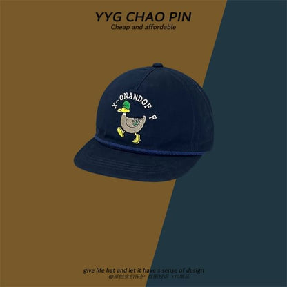 Duck Baseball Embroidered Cap