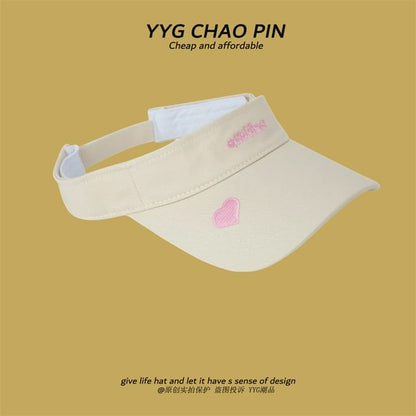 Embroidered Visor Letter Sun