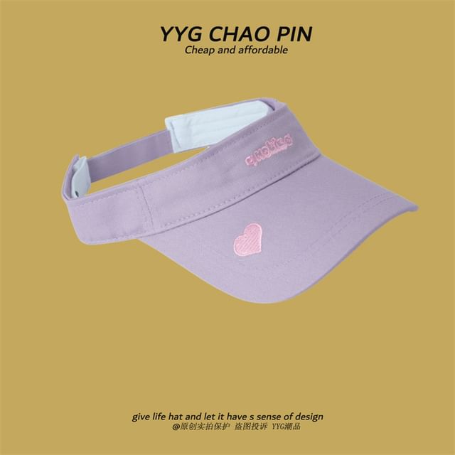 Embroidered Visor Letter Sun