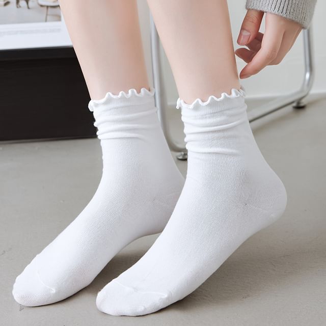 Chaussettes à bordure en laitue