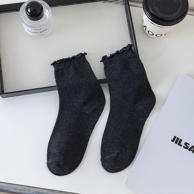 Chaussettes à bordure en laitue