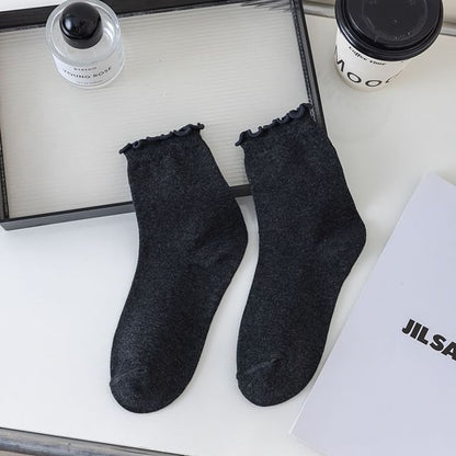 Chaussettes à bordure en laitue