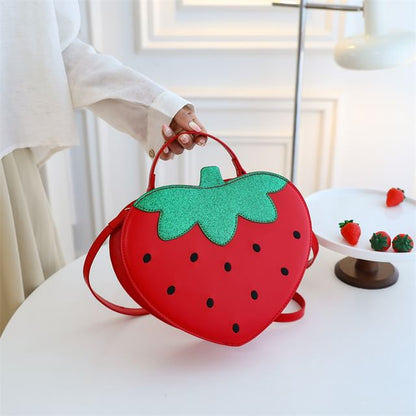 Bag Crossbody Faux Leather Strawberry