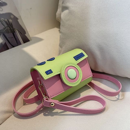 Block Bag Crossbody Color Camera Flap