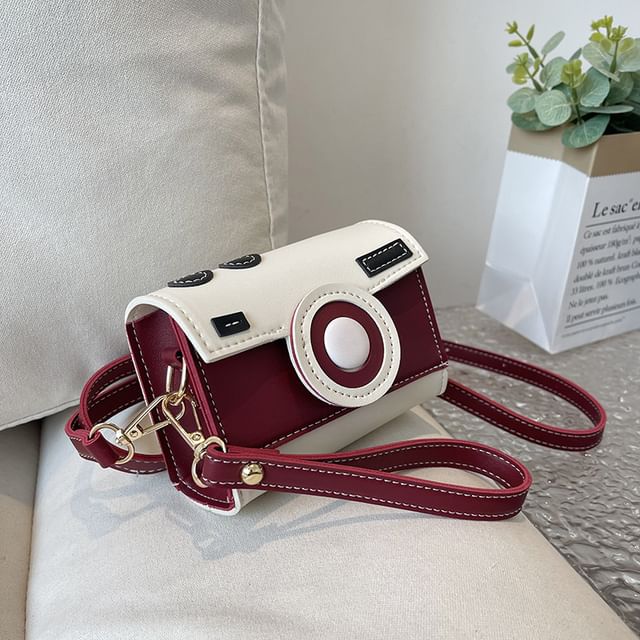 Block Bag Crossbody Color Camera Flap