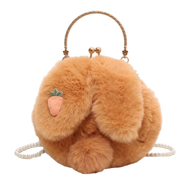 Bag Strap Crossbody Beaded Fluffy Rabbit