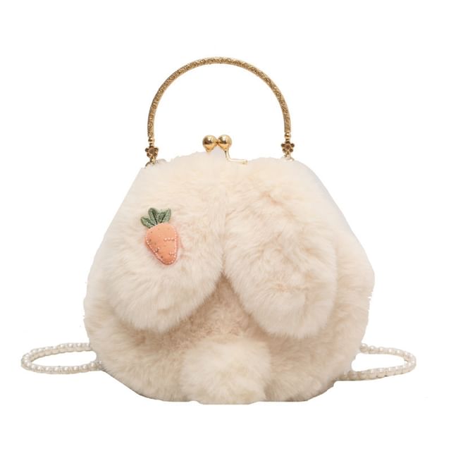 Bag Strap Crossbody Beaded Fluffy Rabbit