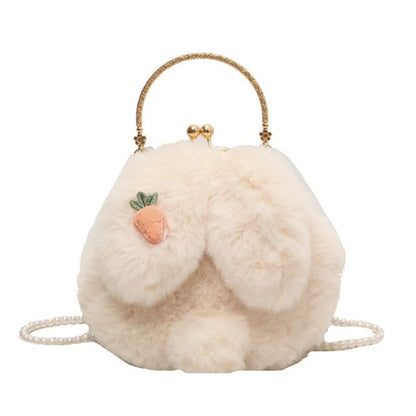 Bag Strap Crossbody Beaded Fluffy Rabbit