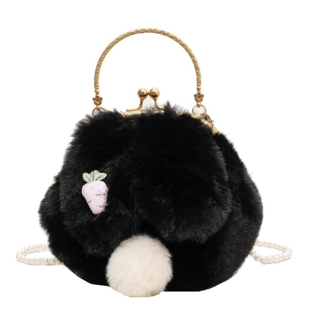 Bag Strap Crossbody Beaded Fluffy Rabbit